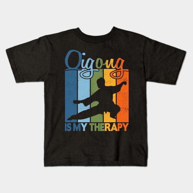 Qigong is my therapy Kids T-Shirt by FromBerlinGift
